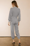 Kenza Jogger Knit Jumpsuit - Grey