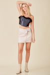 Paris Leather Corset Top - Black