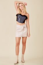 Paris Leather Corset Top - Black