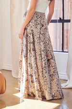 Ayleen Python Belted Maxi Skirt
