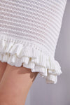 Agnes Crochet Ruffle Hem Mini Dress