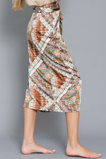 Harim Printed Wrap Midi Skirt