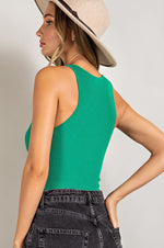 Marisol Sleeveless Sweater Bodysuit - Green