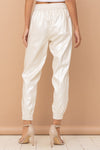 Wymond Pearl Faux Leather Jogger
