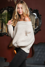 Fay Off The Shoulder Sweater - Ecru