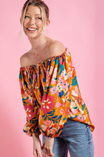 Elyssa Floral Off The Shoulder Top