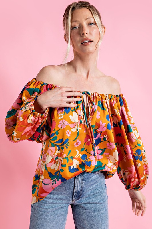 Elyssa Floral Off The Shoulder Top