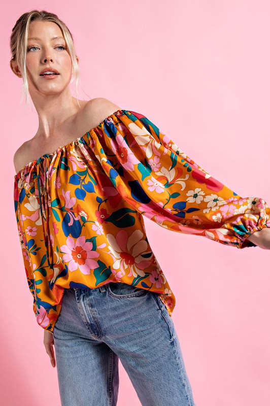 Elyssa Floral Off The Shoulder Top