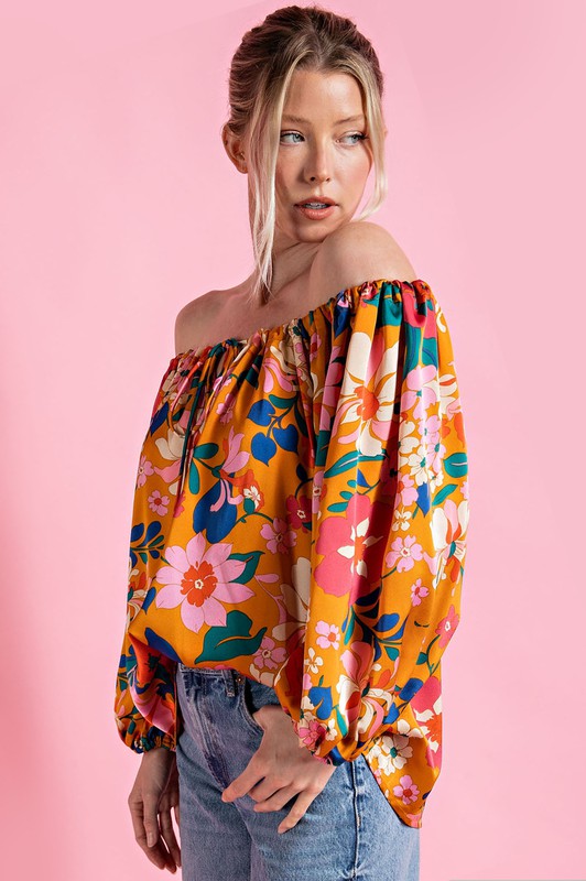 Elyssa Floral Off The Shoulder Top