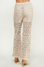 Renee Crochet Cami Top And Wide Leg Pants Set