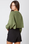 Jewel Crop Knit Sweater - Matcha