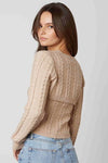 Paige Cable Knit Sweater Set Top