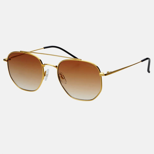 Freyrs Austin Sunglasses - Gold/Brown