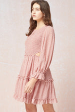 Blake Smocked Cut Out Mini Dress