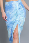 Agustina Tie Dye High Waisted Draw String Midi Skirt