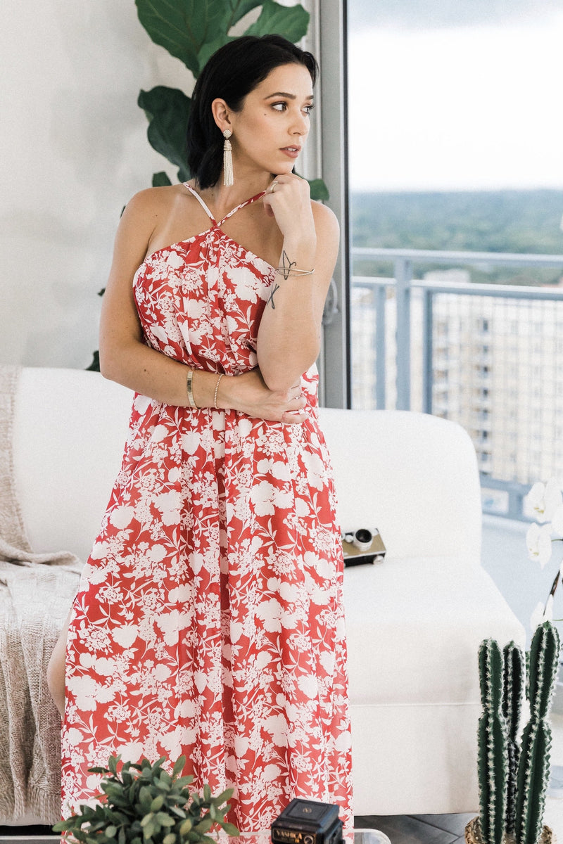 Suzette Floral Halter Dress