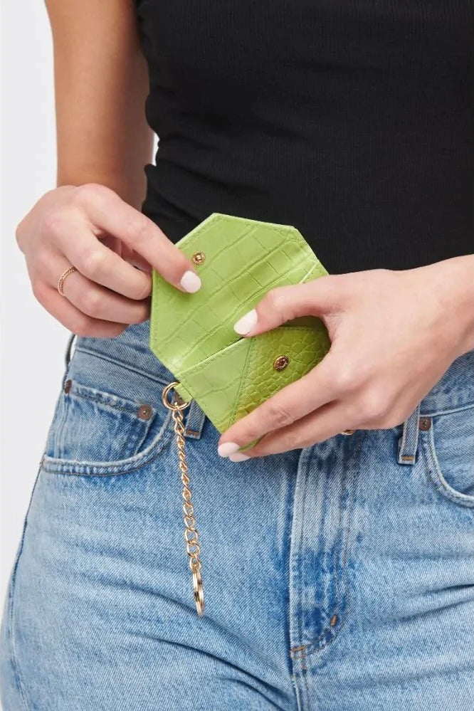 Cataleya Keychain Wallet - Lime