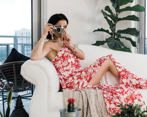 Suzette Floral Halter Dress