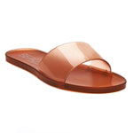 Sol Asymmetrical Strap Jelly Slide Sandal - Amber