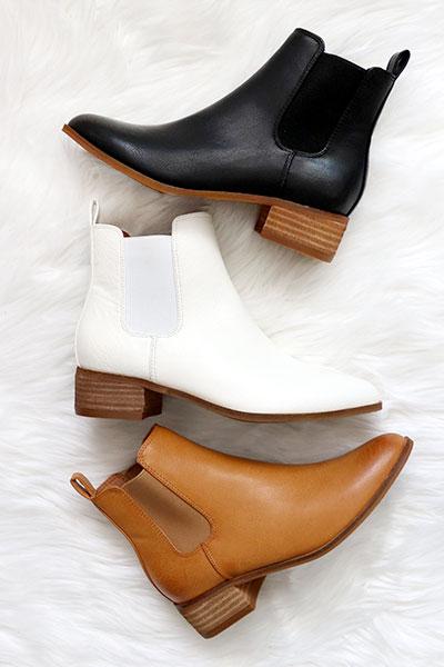 Tahlia Ankle Bootie with Low Wooden Heel