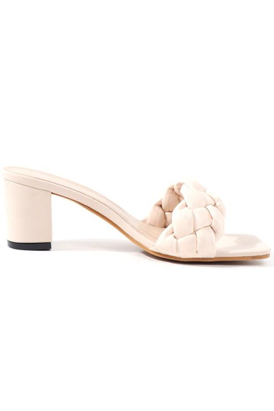 Lilian Braided Square Toe Block Heel Sandal – Girls Will Be Girls